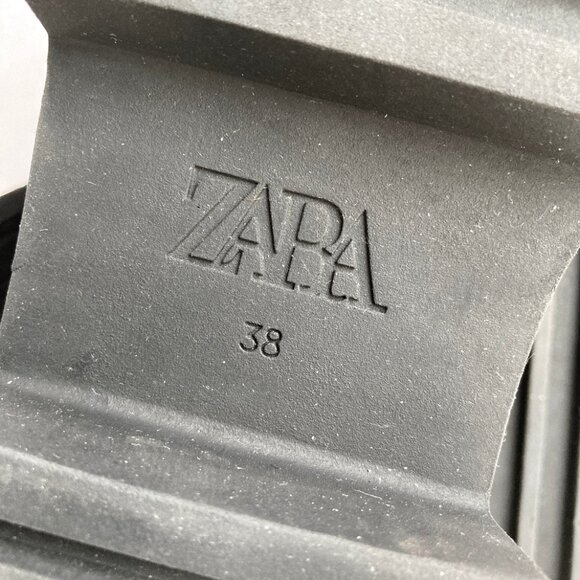 ZARA Chunky Lug Sole Strap Sandals Black EU 38 • fits US 8.5/9 - Picture 7 of 7